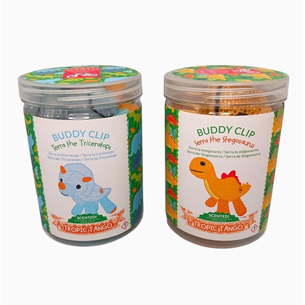 NEW Scentsy Buddy Clips Scented Serra Stegosaurus Terra Triceratops Dinosaur LOT